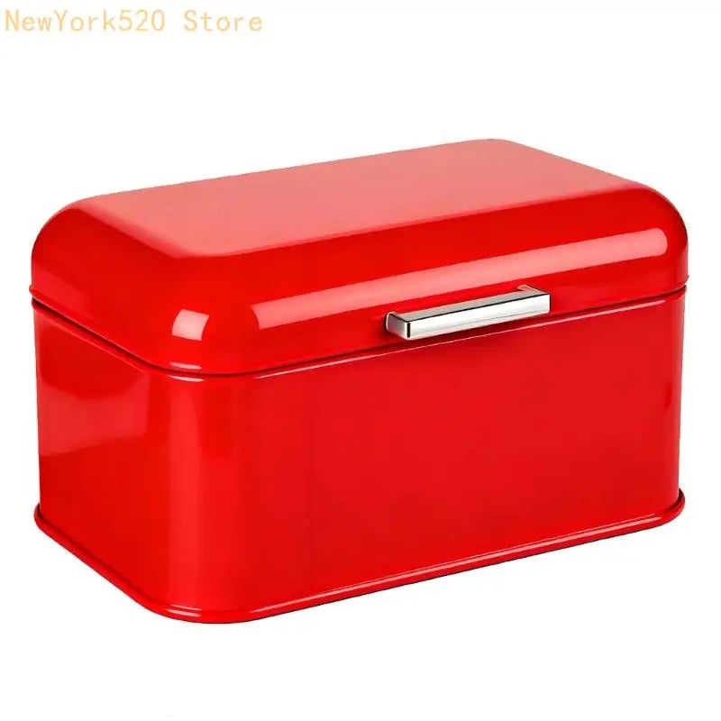 Retro Tinplate Bread Bin Flip-Top Lid | Large Kitchen Storage