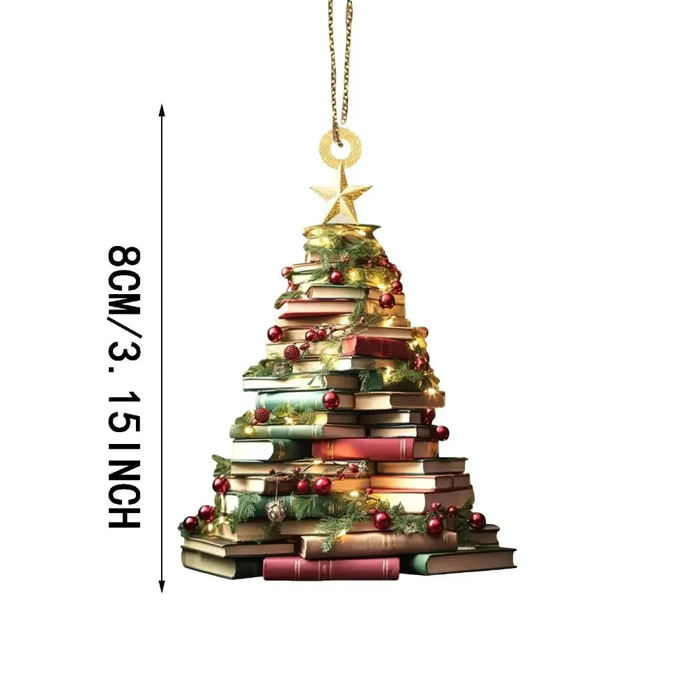 2D Acrylic Christmas Santa Pendant Ornament – Flat Charm Gift