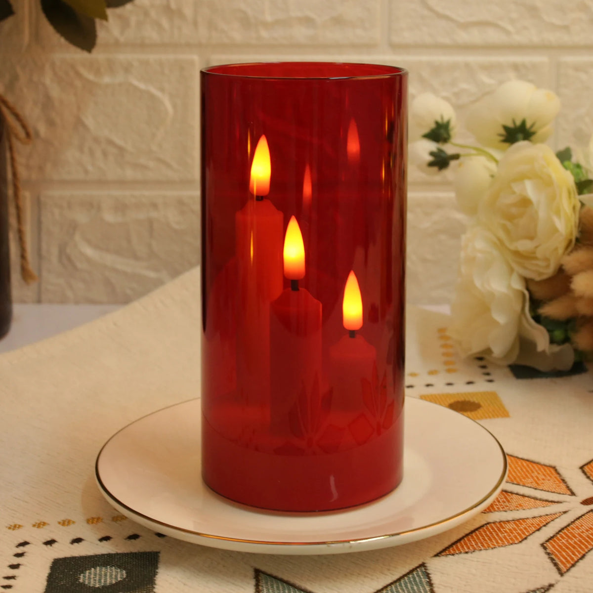 3-in-1 Flameless LED Taper Candles with Lampshade | Flickering