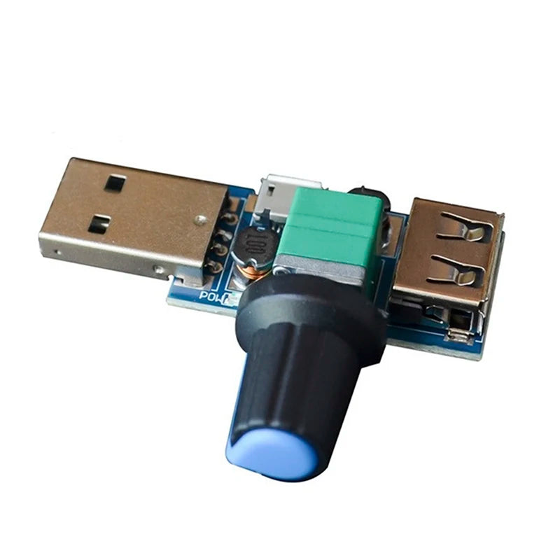 USB Fan Speed Controller DC 4V–12V Multi-Gear Quiet 5W