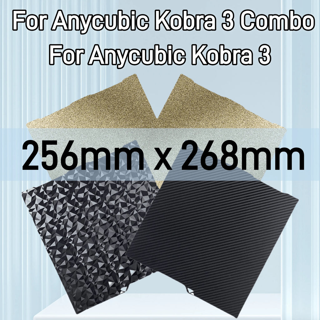 Anycubic Kobra 3 Build Plate 256x268mm PEO PET Spring Steel Sheet