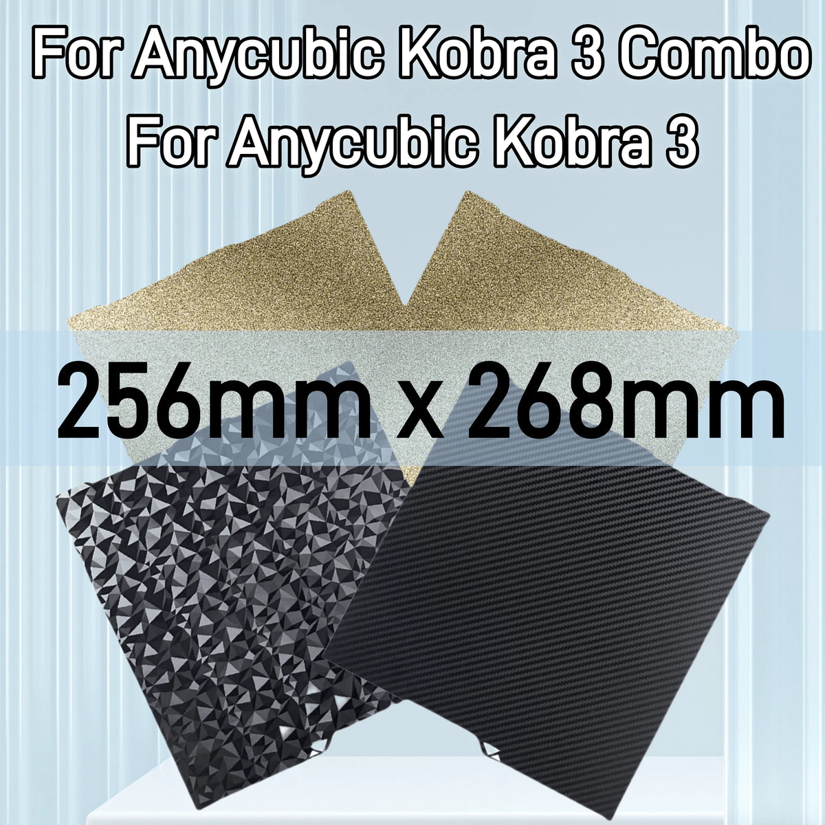 Anycubic Kobra 3 Build Plate 256x268mm PEO PET Spring Steel Sheet