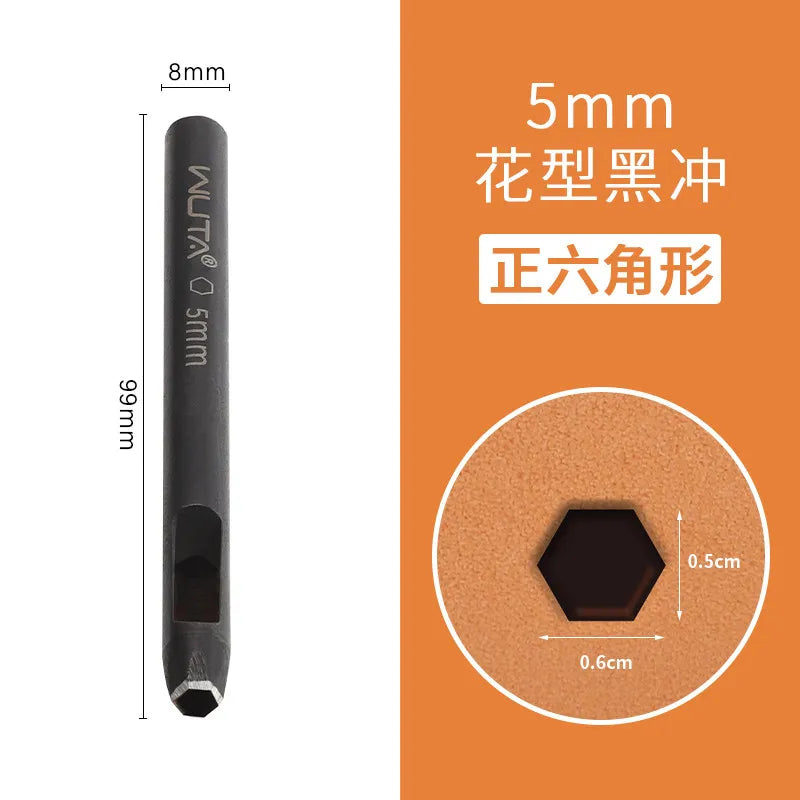 Special-Shaped Leather Punch Set – Floral Star & U-Shape Dies