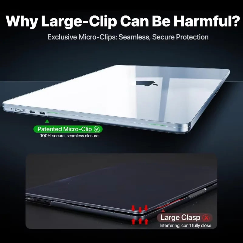 Ultra-Clear Hard Case for MacBook Air M2 M3 M4 2022–2025