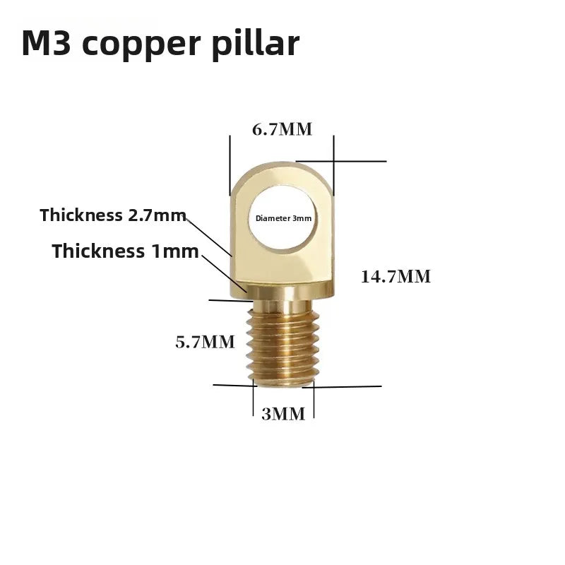 Brass Eye Bolt Lifting Ring M3–M10 10PCS Copper Ear Screw Hardware