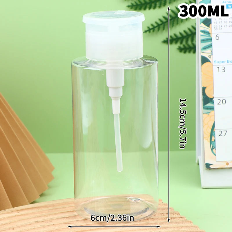 Refillable Pump Dispenser Bottle 100–300ml | Makeup & Nail