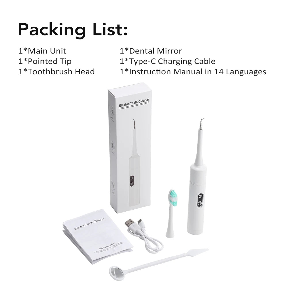 2-in-1 Electric Dental Scaler & Toothbrush | Plaque Remover Kit