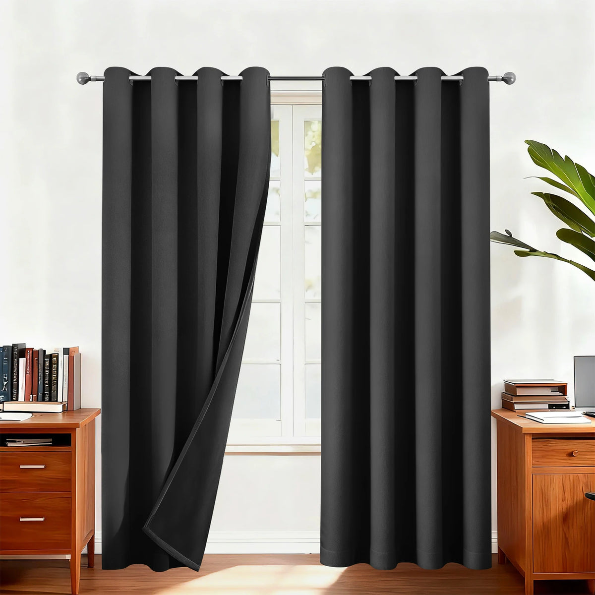 Blackout Thermal Eyelet Curtains – Light Blocking Drapes