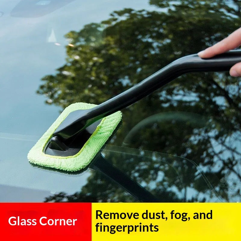 Microfiber Car Windshield Cleaner Brush – Long Handle
