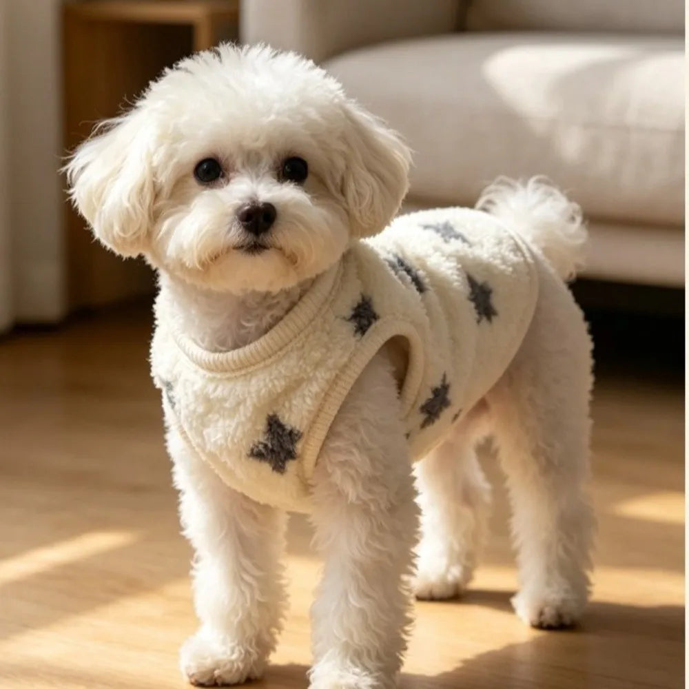Windproof Fleece-Lined Dog Hoodie Coat – Warm Winter Pet Jacket