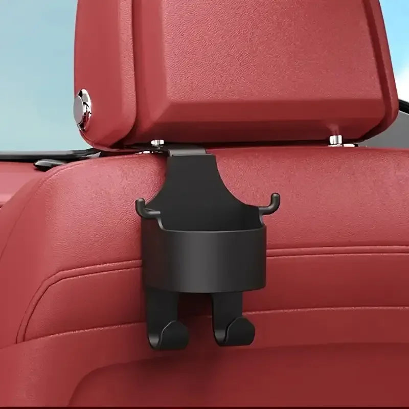 Car Seat Back Organizer – Hooks, Cup Holder & Storage Box