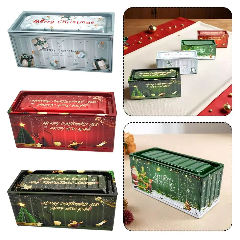 Vintage Mini Tin Storage Box – Christmas Industrial Style