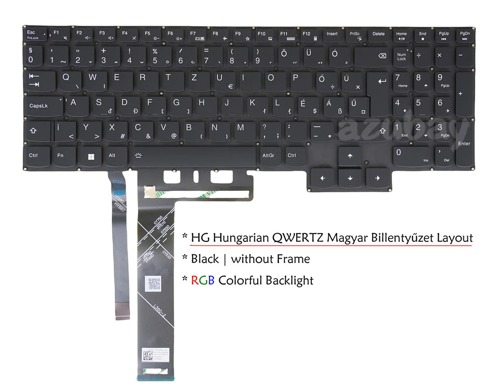 RGB Backlit Keyboard for Lenovo Legion 5 – UK RU AR HU IT