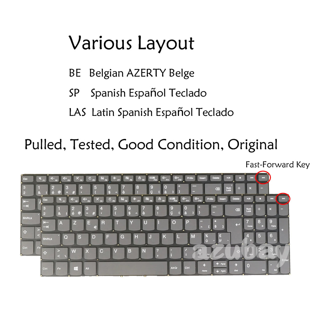 AZERTY Keyboard for Lenovo IdeaPad 3-15 Series – LA/Belgian