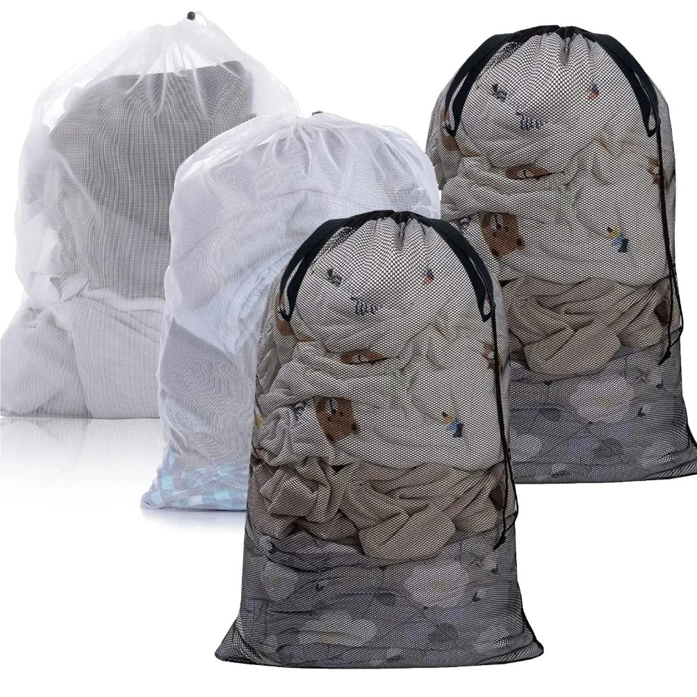 Large Drawstring Laundry Mesh Bag 60x90cm Anti-Snag