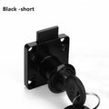 Zinc Alloy Cam Drawer Lock with 2 Keys – 3 Colors & 2 Sizes