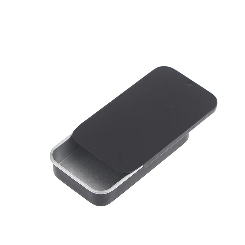 Slide Cover Aluminum Tin Box 60×34mm – Refillable Storage