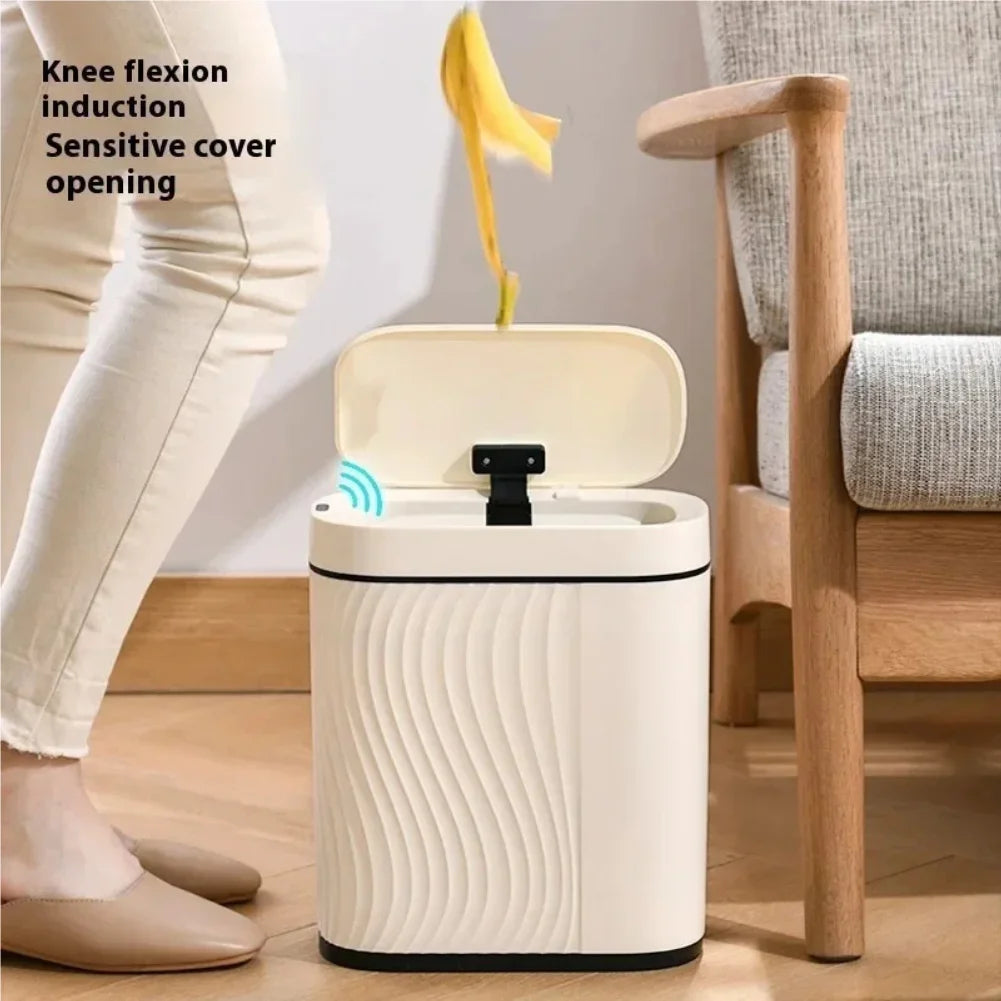 Smart Sensor Trash Can Slim Lid – Bathroom Waste Bin | VIBE