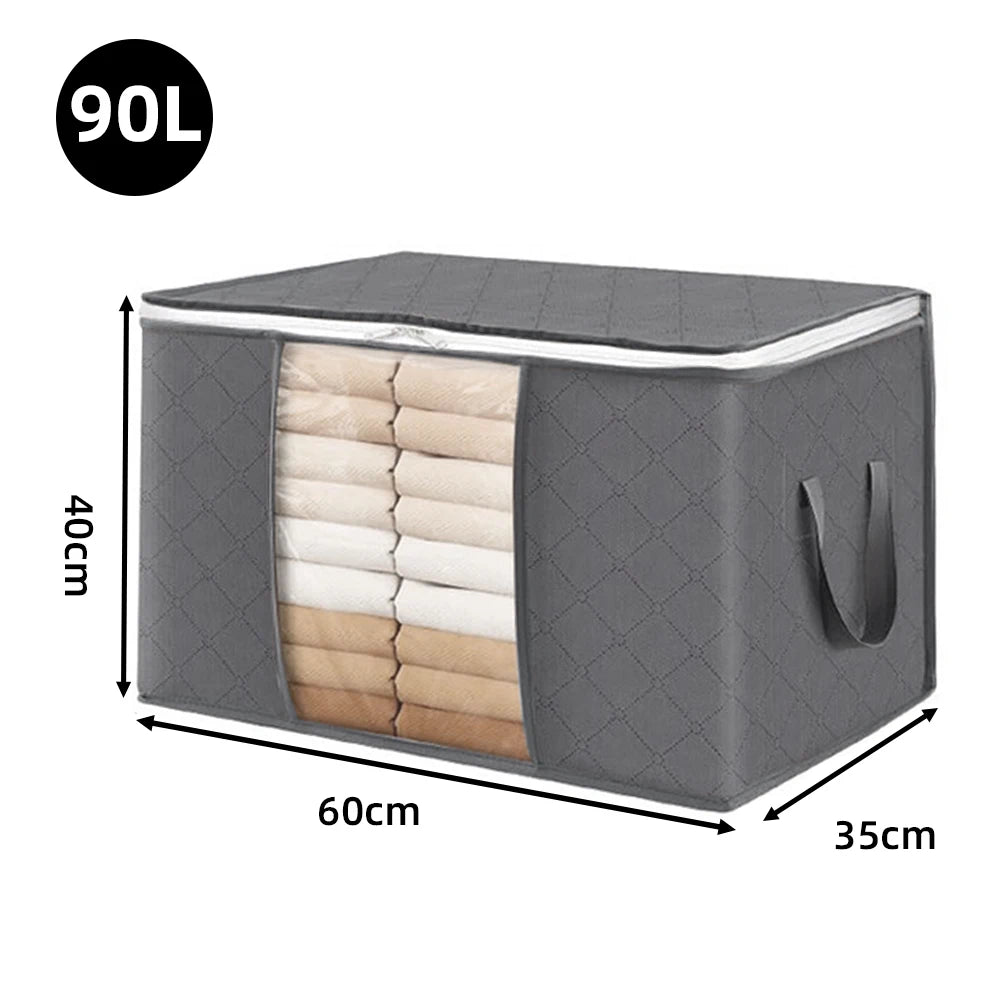 Foldable Large Capacity Quilt & Clothes Storage Bag with Handles