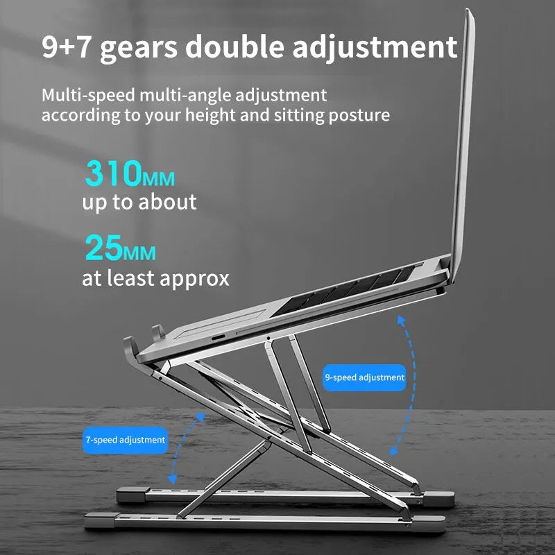 VIBE Foldable Aluminum Laptop Stand – Adjustable & Ventilated