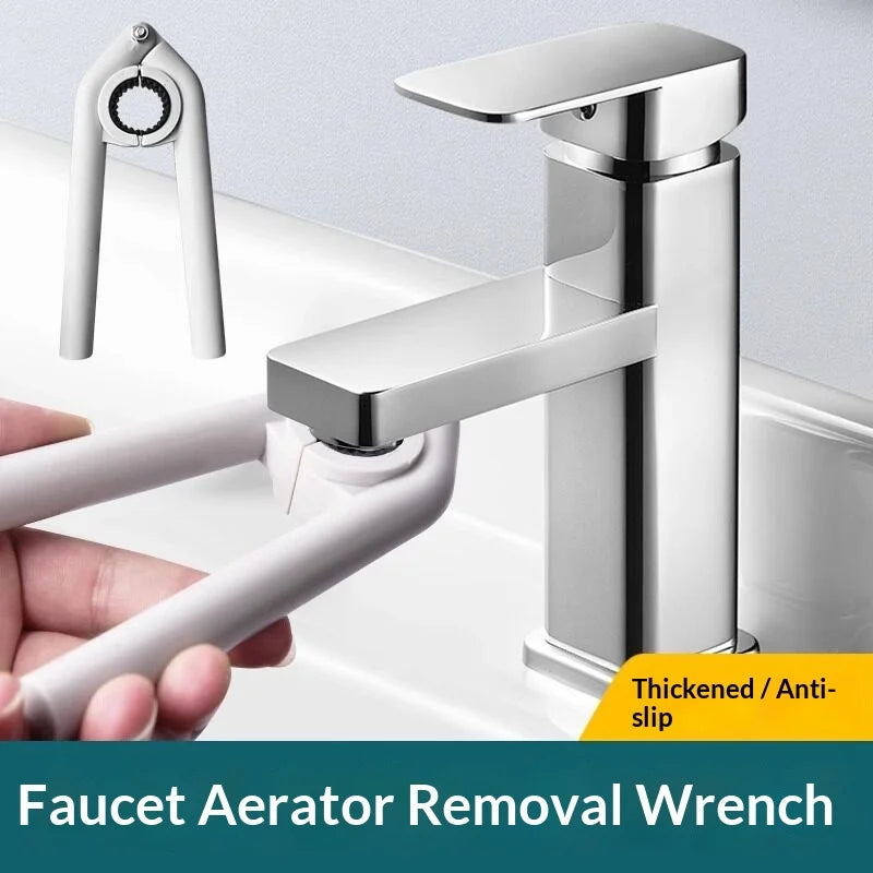 Universal Faucet Aerator Wrench – Non-Slip Rubber Pad Tool