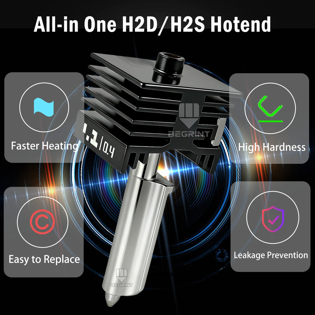 Bambu Lab H2D/H2S Hotend Suite – 0.2–0.8mm Nozzle Set
