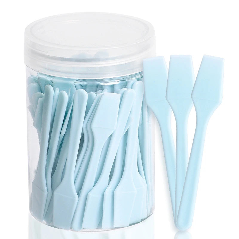 100-Pc Mini Cosmetic Spatula Scoops & Makeup Applicators