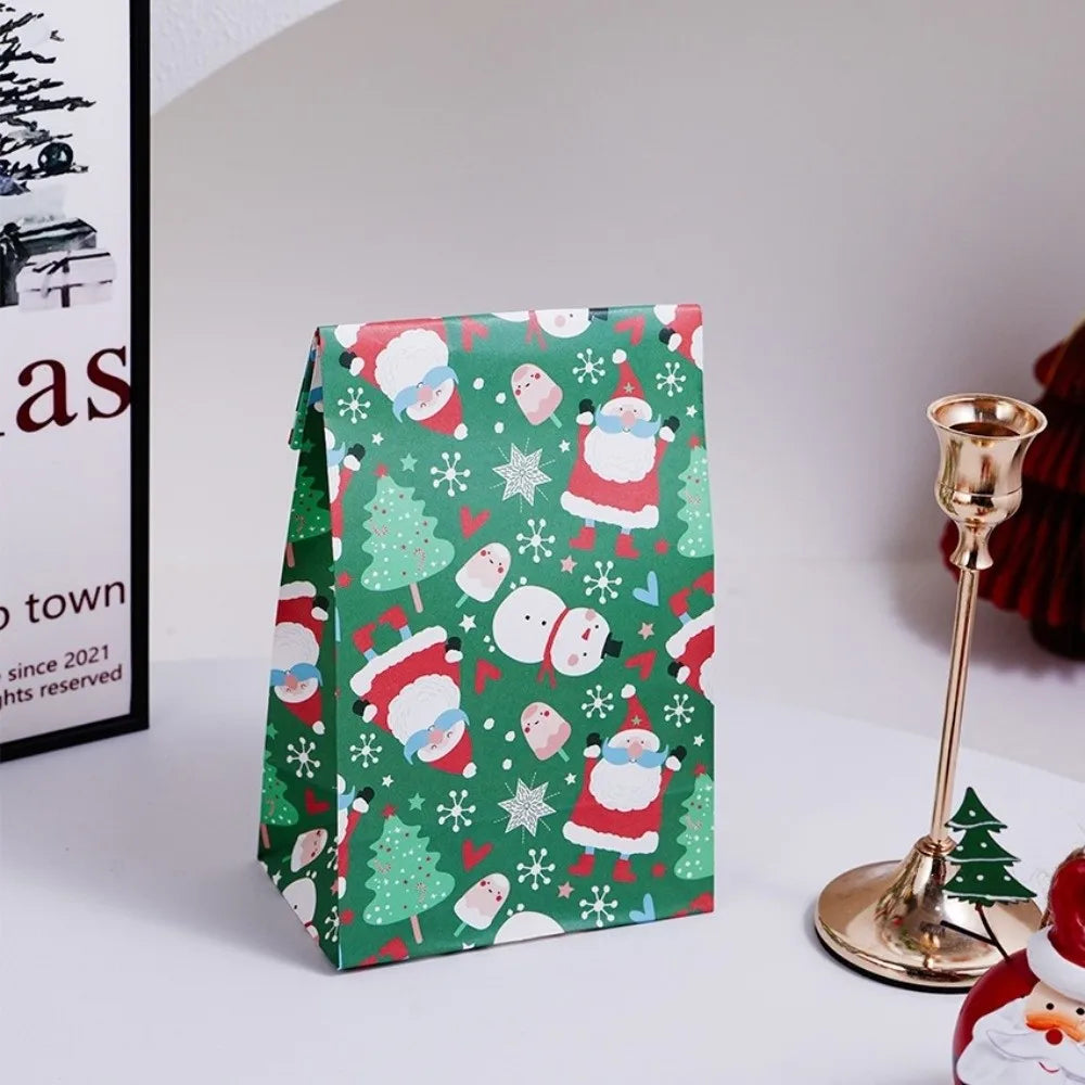 10-Pack Kraft Paper Christmas Gift Bags – Candy & Cookie