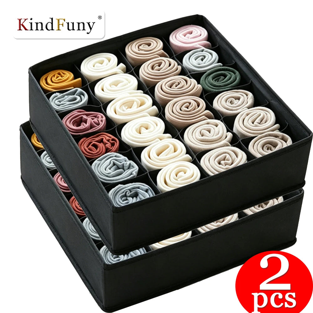 Foldable Underwear Organizer Box – Bra & Socks Drawer Storage