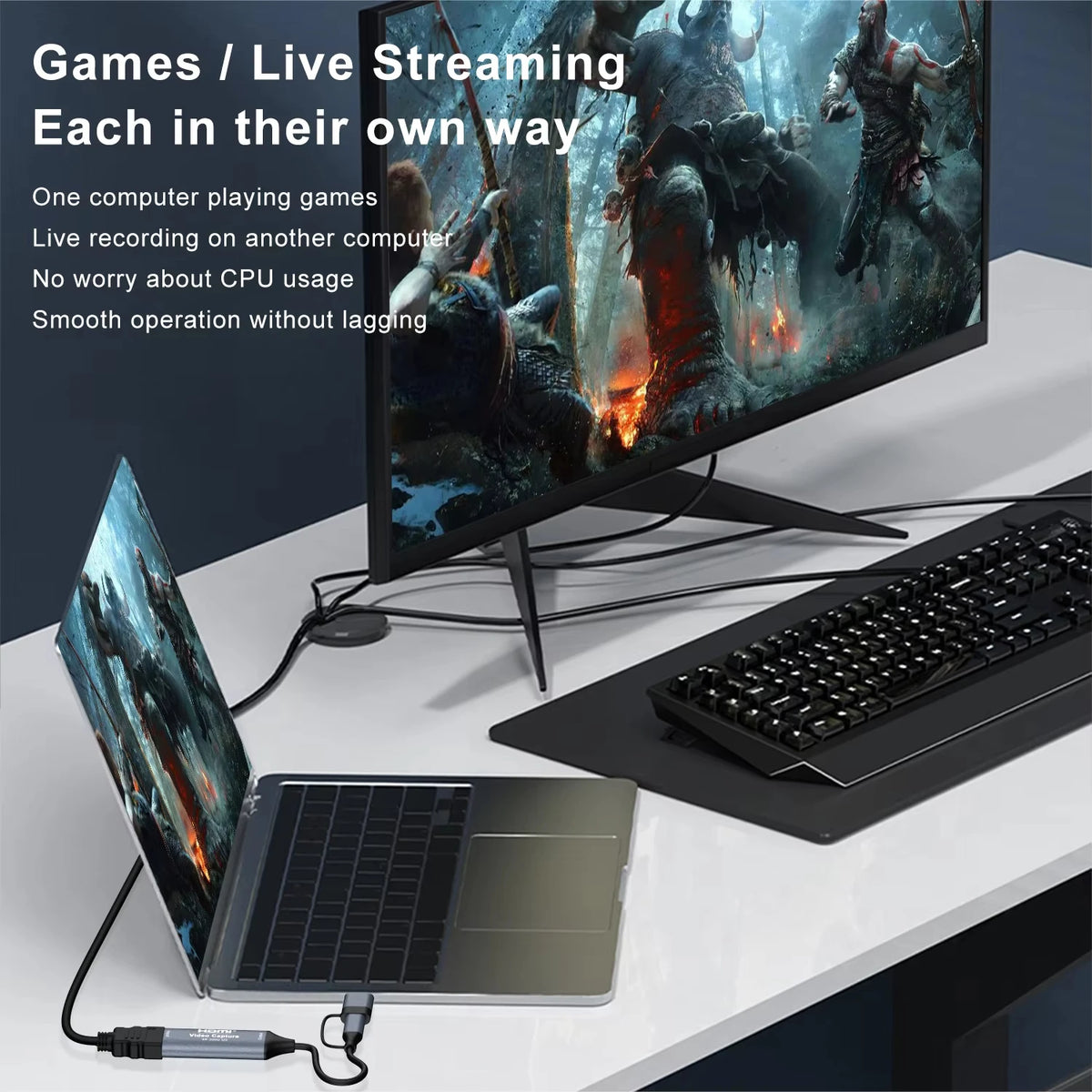 4K HDMI Video Capture Card USB 3.0 Type-C for PS5 Xbox Switch