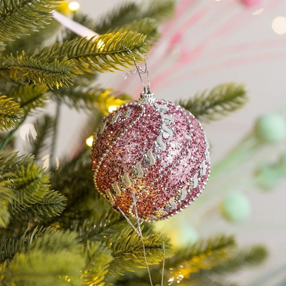 Pink Shatterproof Christmas Ball Ornaments – DIY Foam Xmas Decor