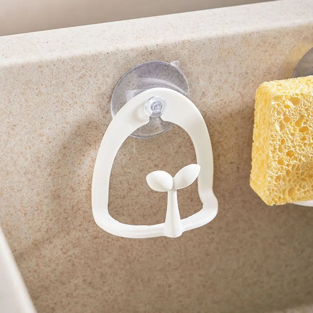 Suction Cup Sink Drain Rack – PP Sponge Holder & Organizer