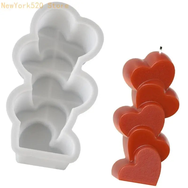 3D Stacking Flower Heart Silicone Mold – Epoxy Resin Crafts