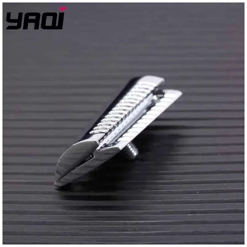 YAQI Chrome Double-Edged Slant Safety Razor Head for Men