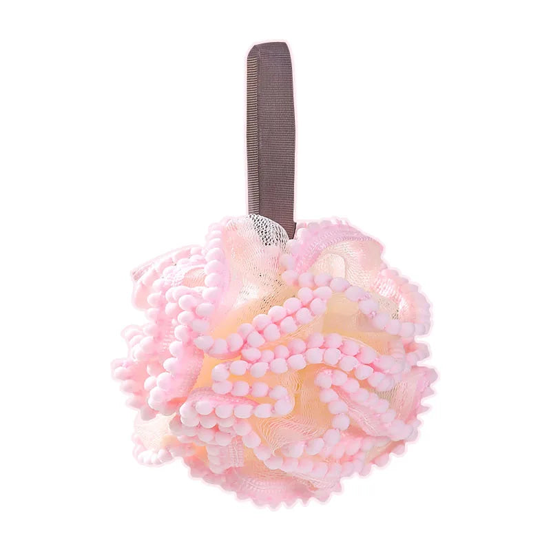 Lace Edge Bath Sponge Ball – Soft PE Foaming Shower Loofah