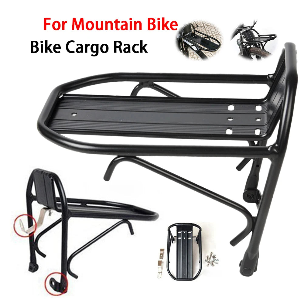 Aluminum Bike Front Rack 10KG Cargo Pannier for 24–28" Bikes