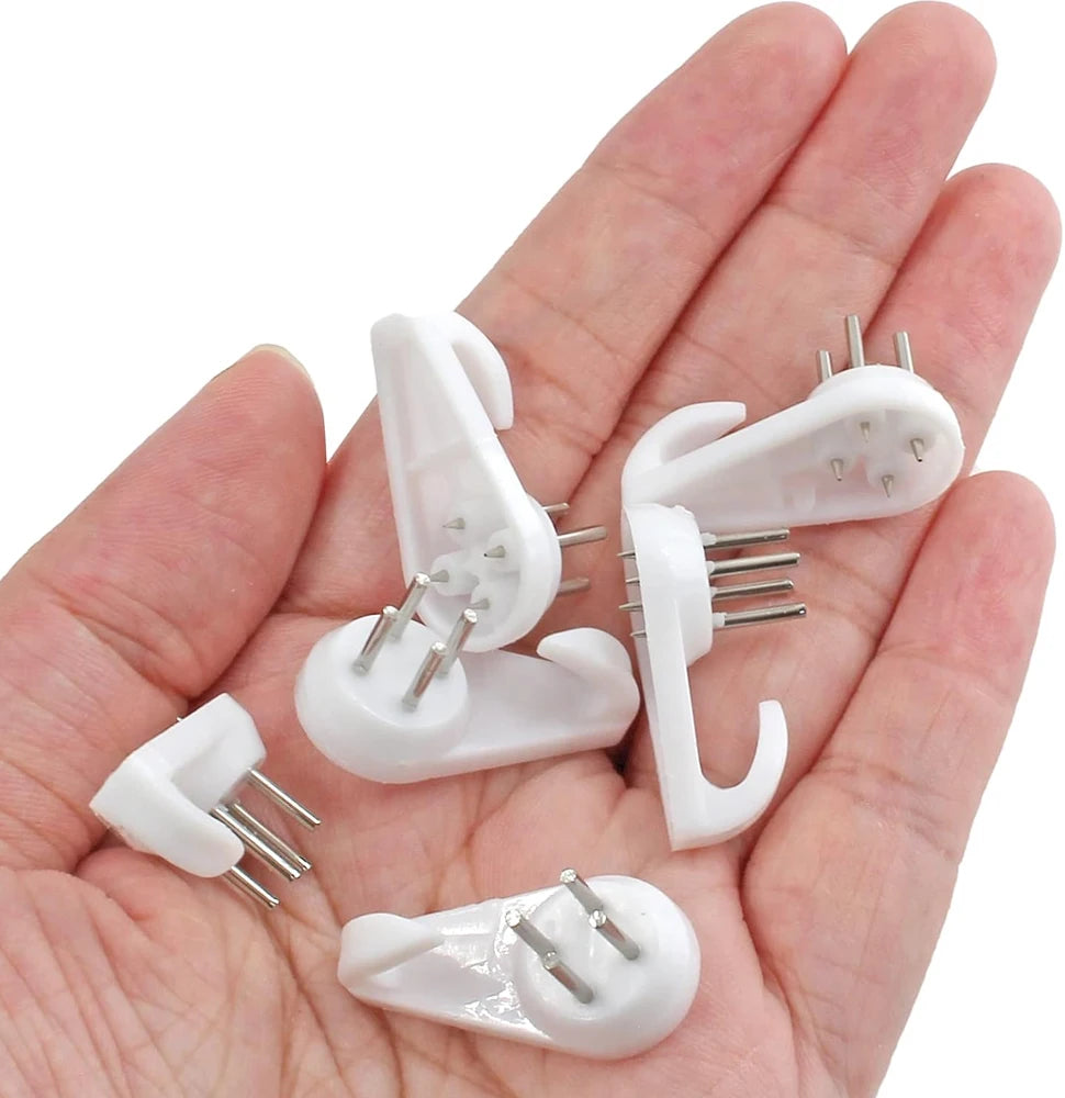 Invisible Wall Hooks & Picture Hangers – No-Drill Nail Kit