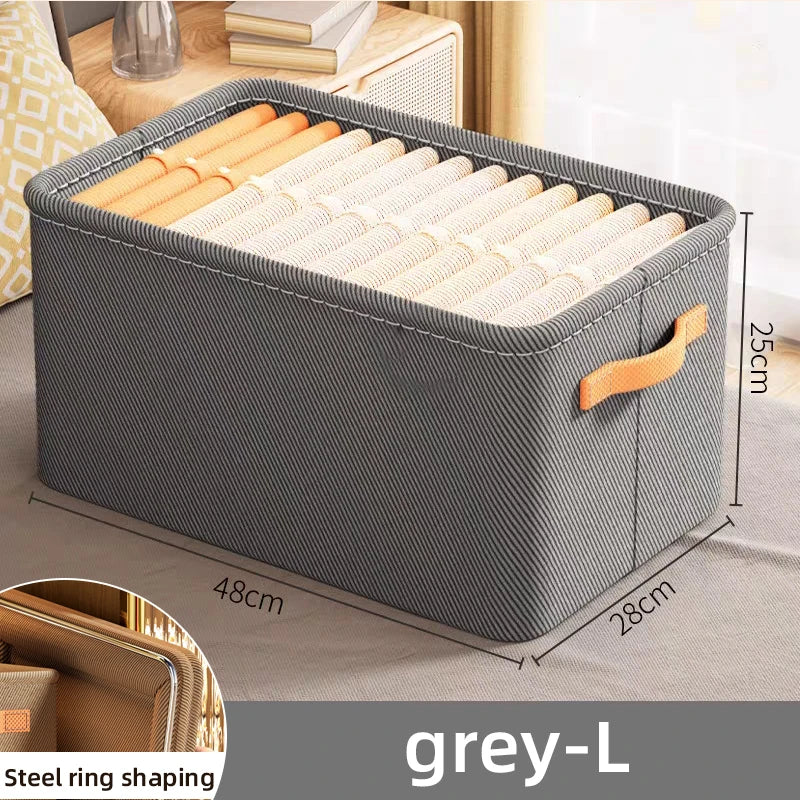 Foldable Clothes Storage Box – Stackable Wardrobe Organizer