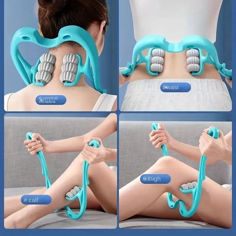 OREADEX 4-Wheel Manual Neck & Shoulder Kneading Massager
