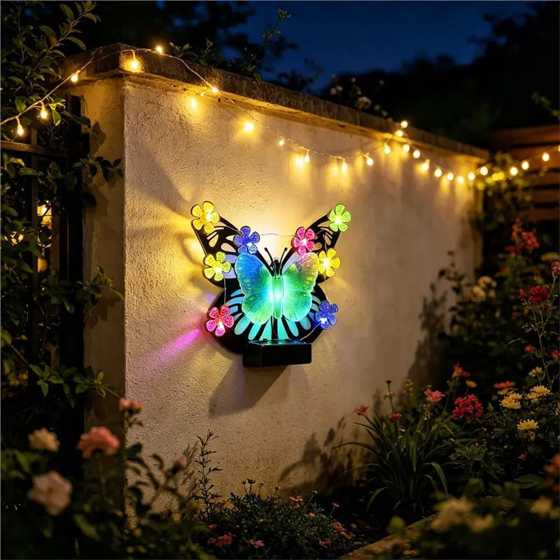 Solar Butterfly Wall Lights – Waterproof Outdoor Garden Decor