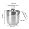 304 Stainless Steel Egg Separator Bucket with Lid – Large
