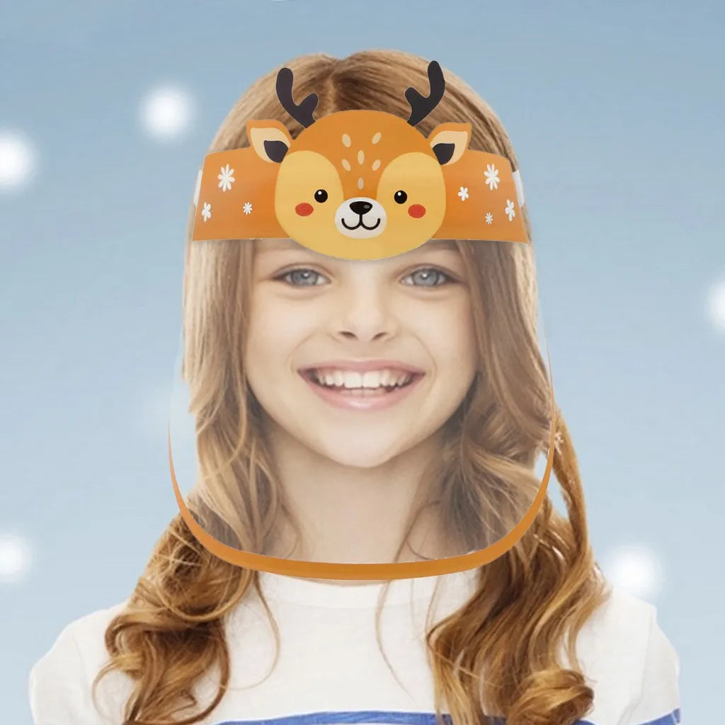 Kids Cartoon 3D Transparent Face Visor 5-Pack – Fox & Bear