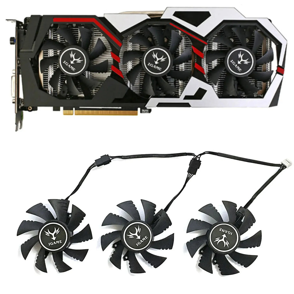 75mm 4-Pin GPU Fan Replacement for Colorful iGame GTX 1060–1080