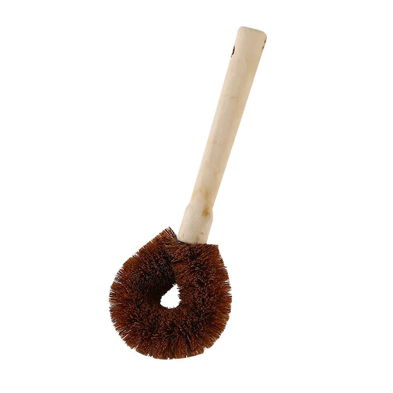 Eco Coconut Fiber Dish Brush – Bamboo Handle Kitchen Scrub