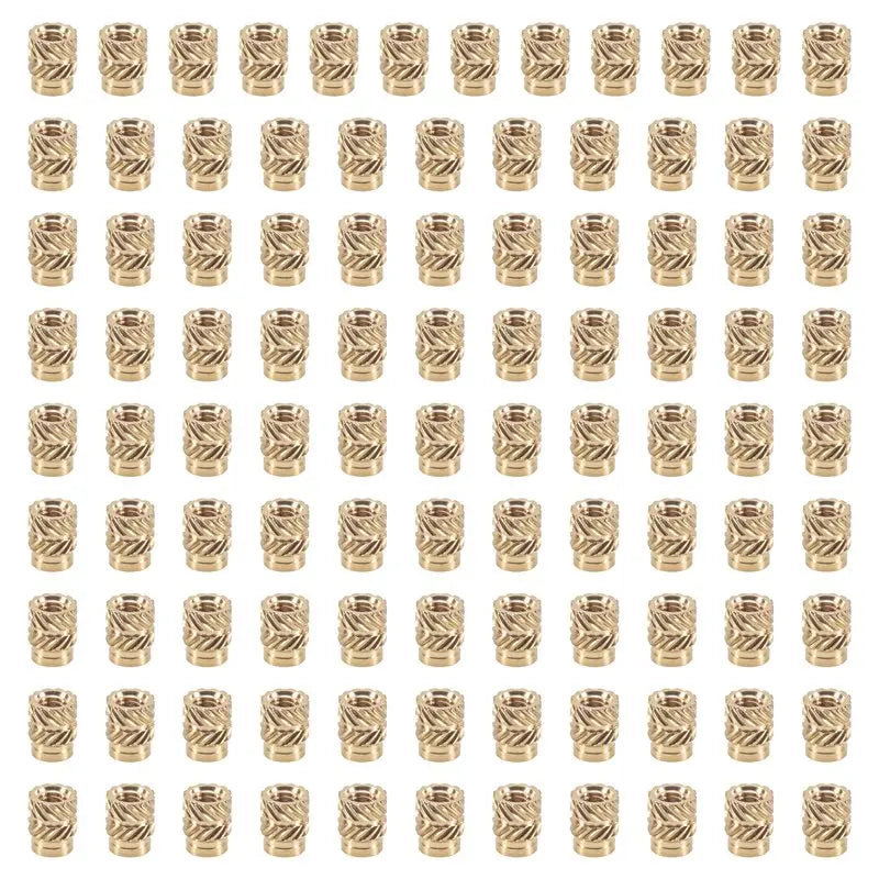 100Pcs M3 Brass Heat Set Threaded Insert Nuts for 3D Printing