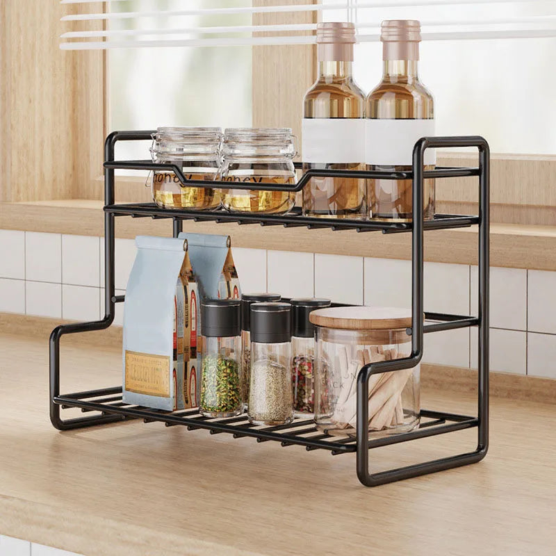 Stainless Steel Stackable Storage Rack – No-Drill Organizer
