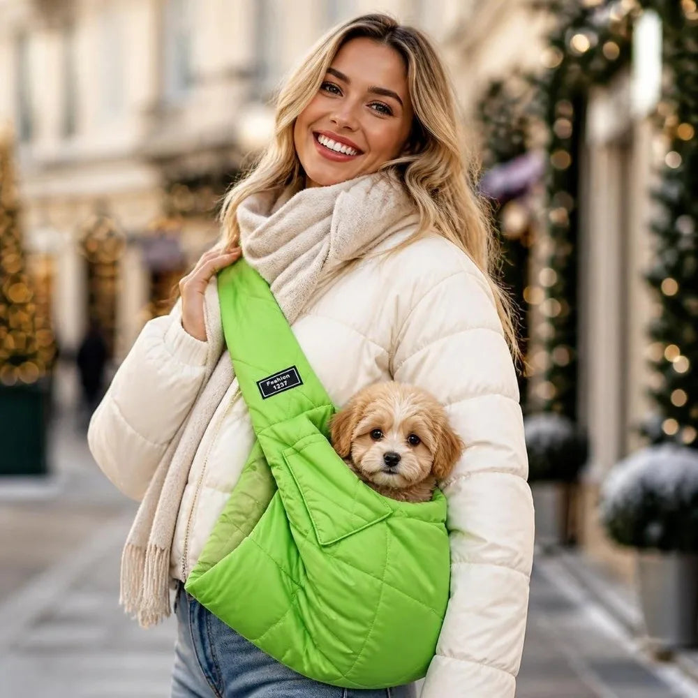 Warm Pet Sling Carrier Bag with Pocket – Dogs & Cats
