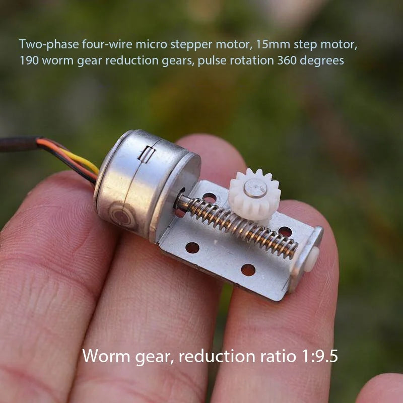 15BY Mini 15mm 2-Phase Stepper Motor Linear Screw Shaft & Gear DIY