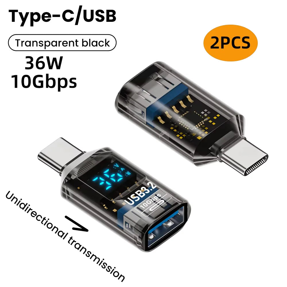 USB 3.2 Digital Display Adapter 10Gbps USB-A to USB-C Converter
