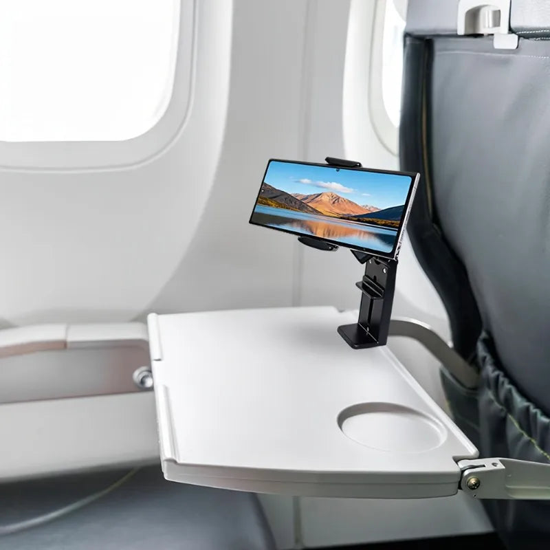 2-Pack Airplane Phone Holder 360° Swivel Tray Table Stand
